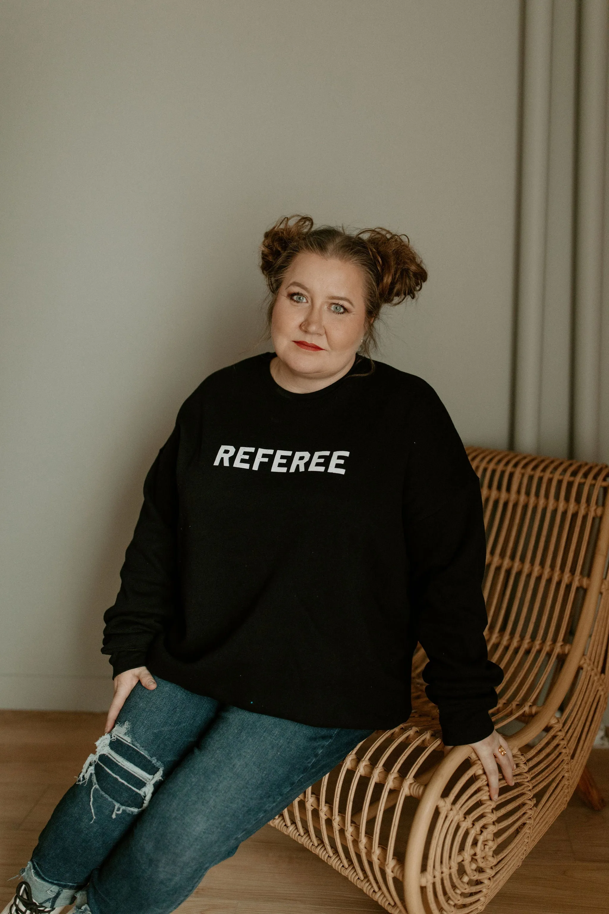 The Referee Sweatshirt - Black - PLUS