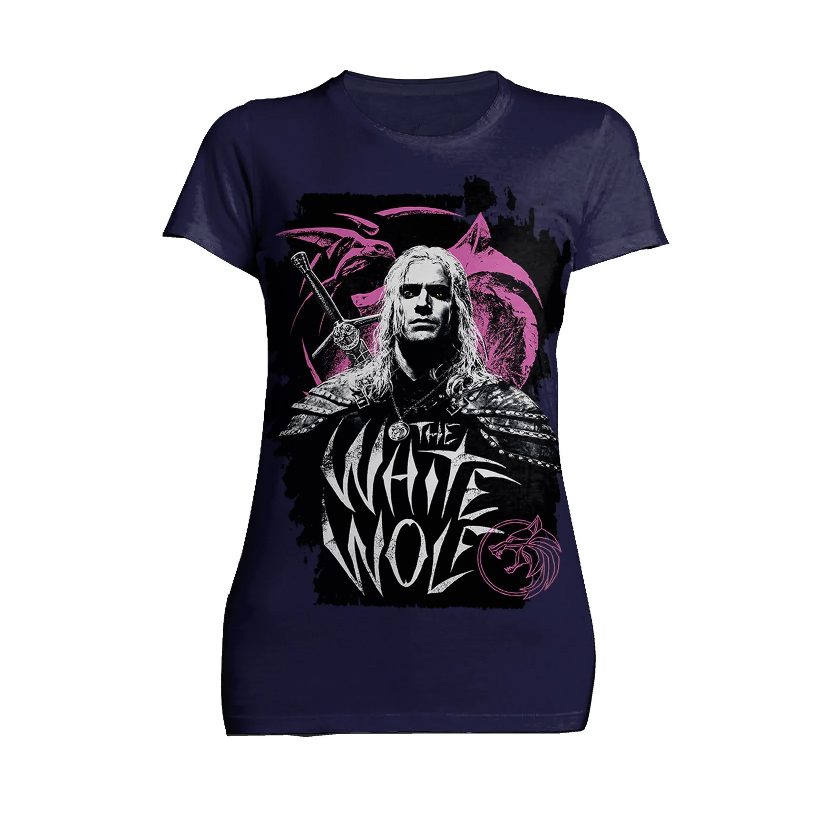 The Witcher Geralt Splash White Wolf Official Women's T-Shirt