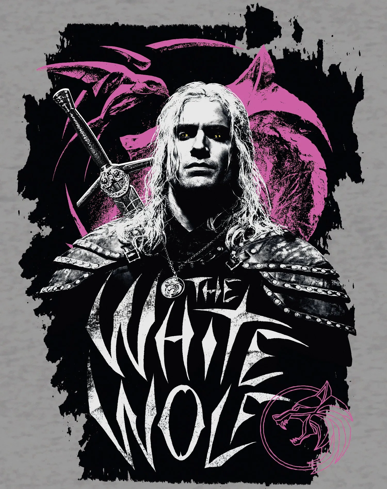 The Witcher Geralt Splash White Wolf Official Women's T-Shirt