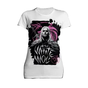 The Witcher Geralt Splash White Wolf Official Women's T-Shirt