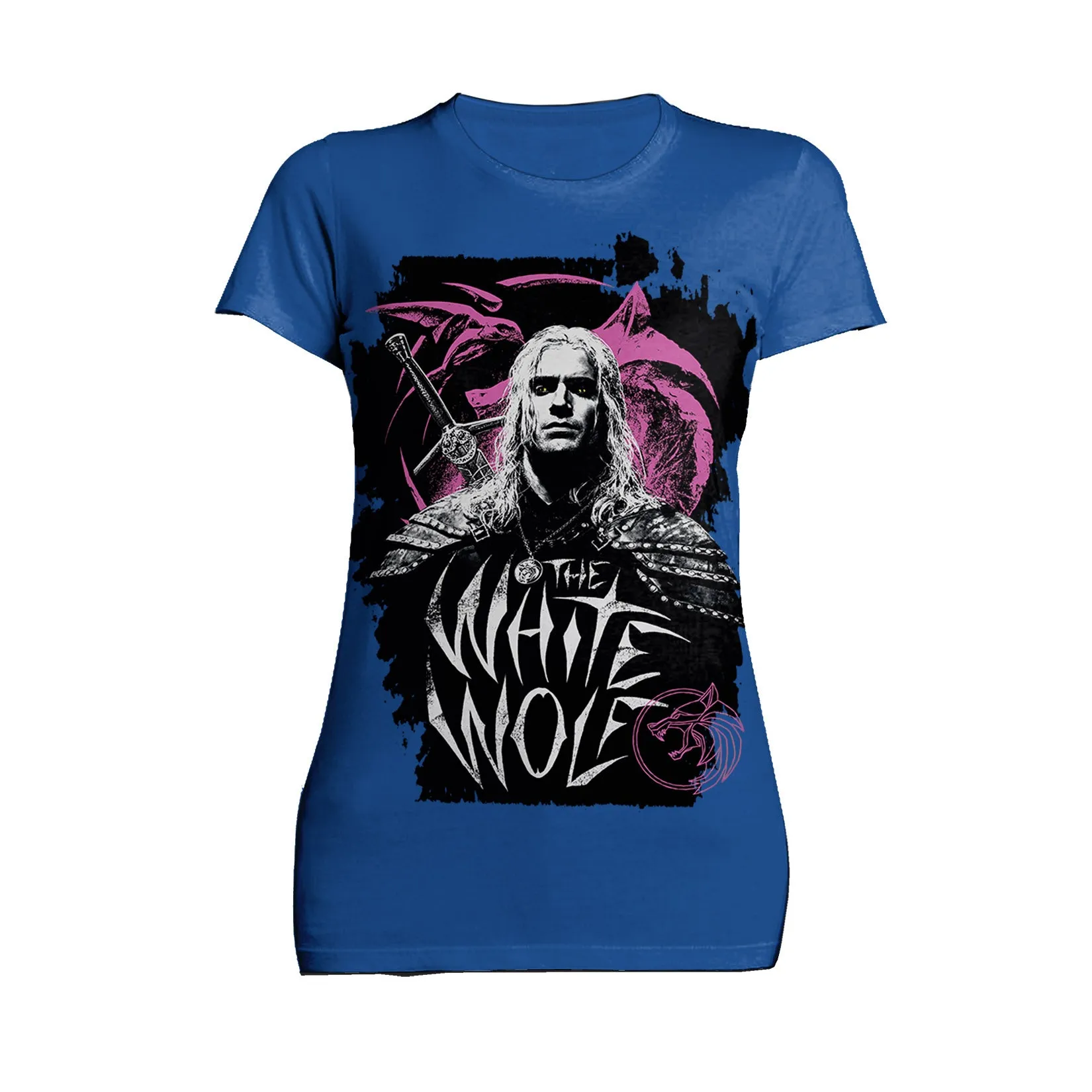 The Witcher Geralt Splash White Wolf Official Women's T-Shirt