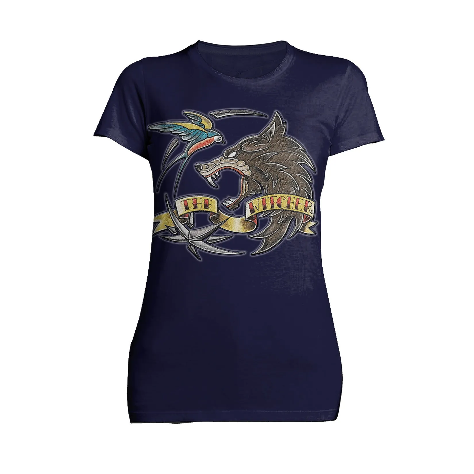 The Witcher Logo Tattoo Wolf Official Women's T-Shirt