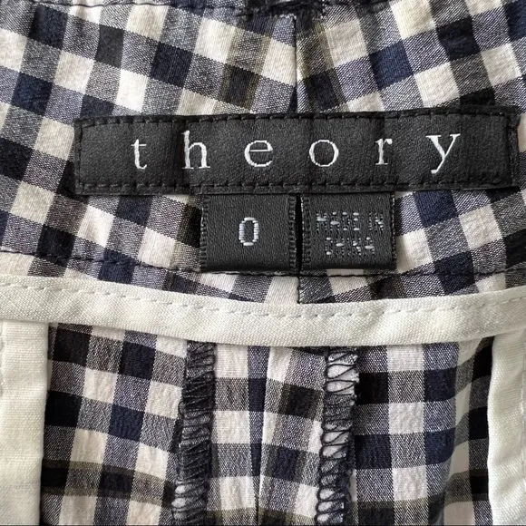 Theory Bennie Tailored Gingham Short | 0
