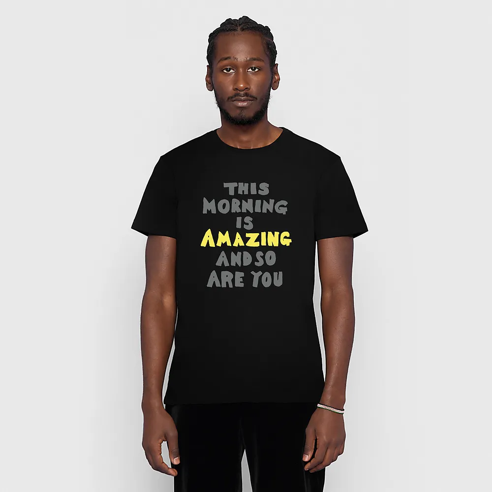 THIS MORNING IS AMAZING T-SHIRT (BLACK)