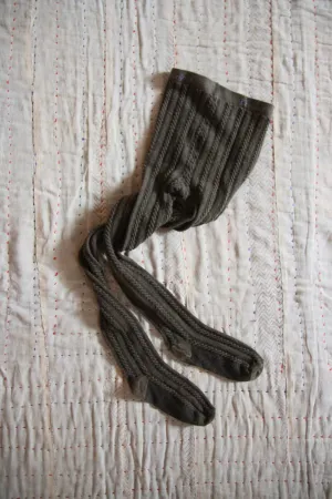 Tights Torsade in Khaki by Bonjour