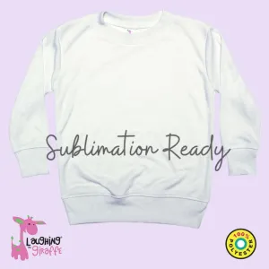 Toddler/Youth Long Sleeve Pullover T-shirt– 100% Polyester – White