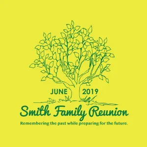 Tree Leaves Family Reunion T-Shirt Design R1-64