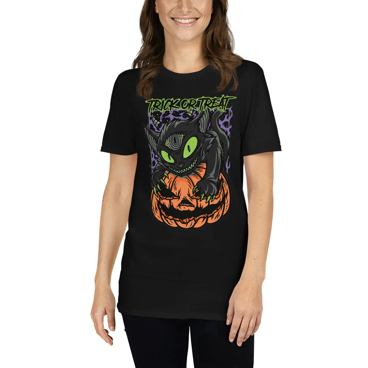 Trick or Treat Demon Cat Classic T-Shirt
