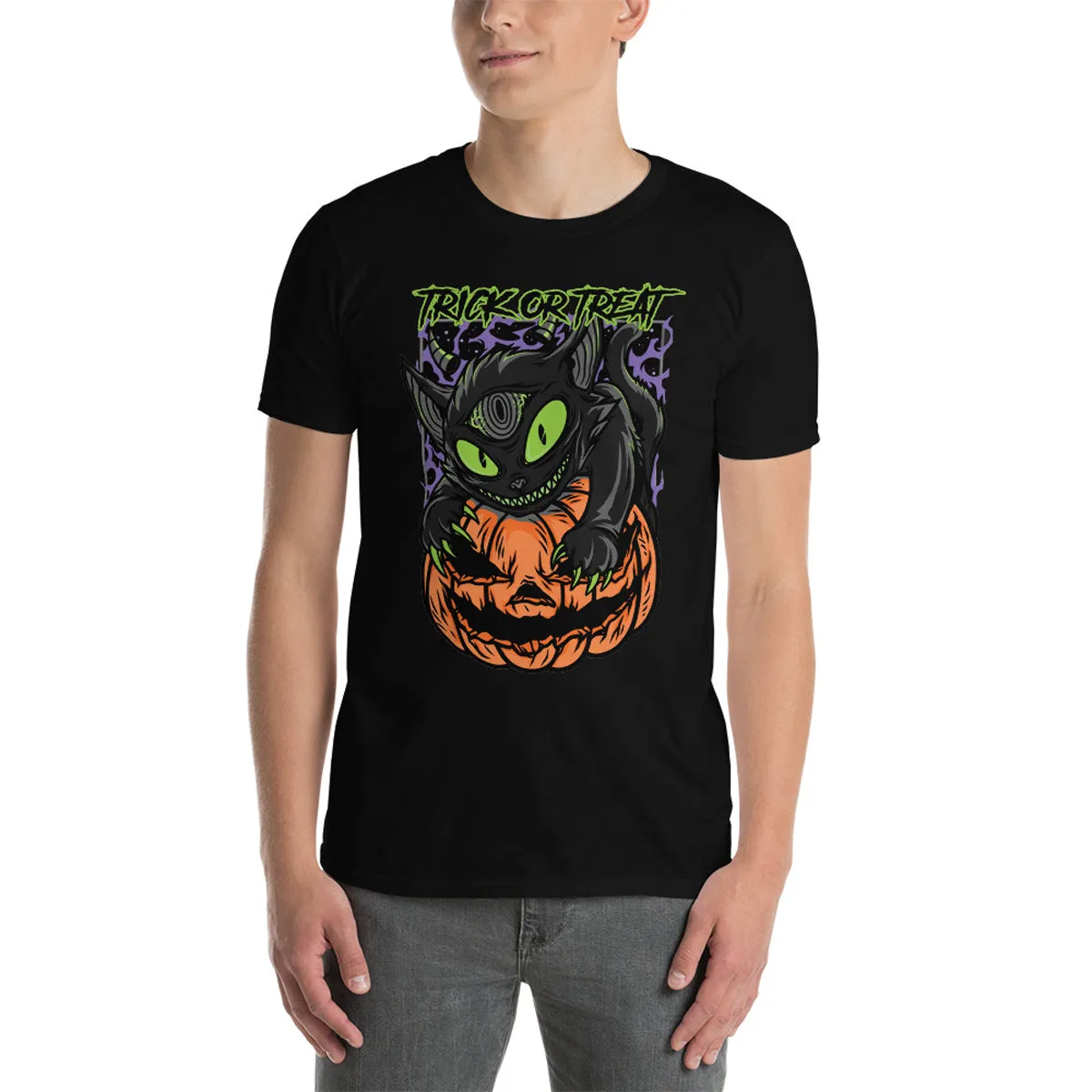 Trick or Treat Demon Cat Classic T-Shirt