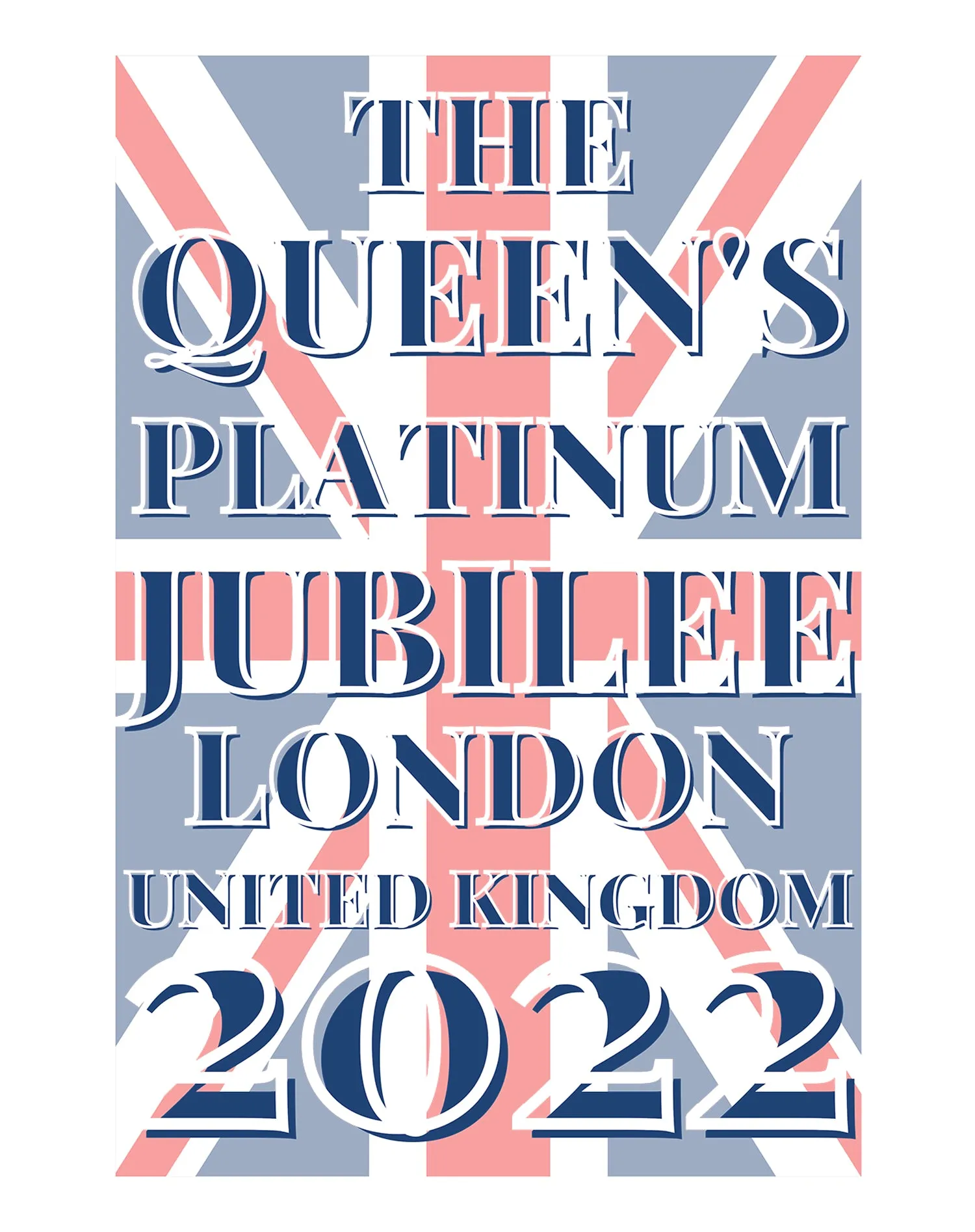 UA Queen's Platinum Jubilee London UK Flag Women's T-shirt (White)