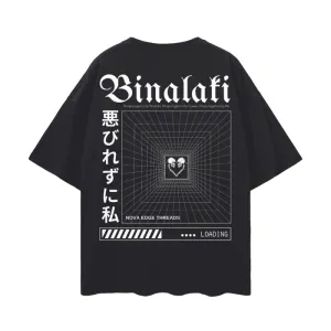 Unapologetically Binalaki Filipino Queer Pride Intersectional Masculine Identity on Black Oversize Deep Drop Shoulder Tee - 190 GSM