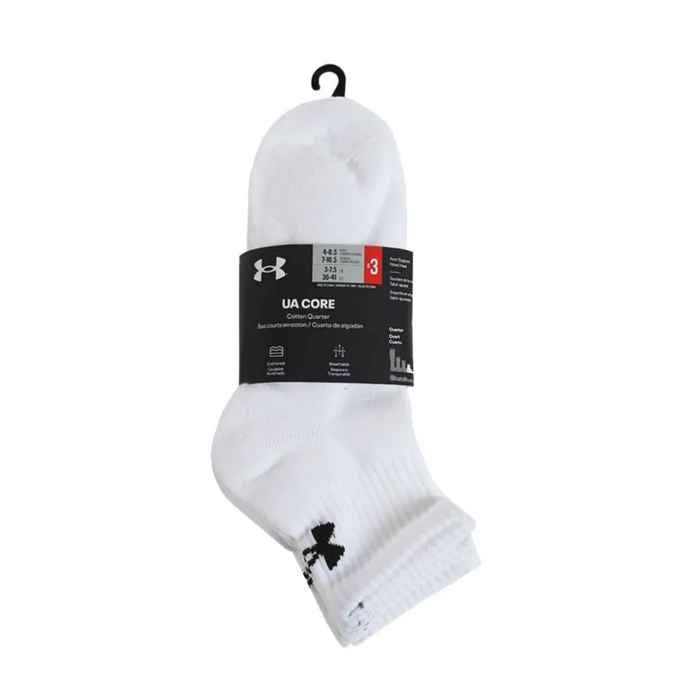 Under Armour UA Core Quarter 3-Pack Socks