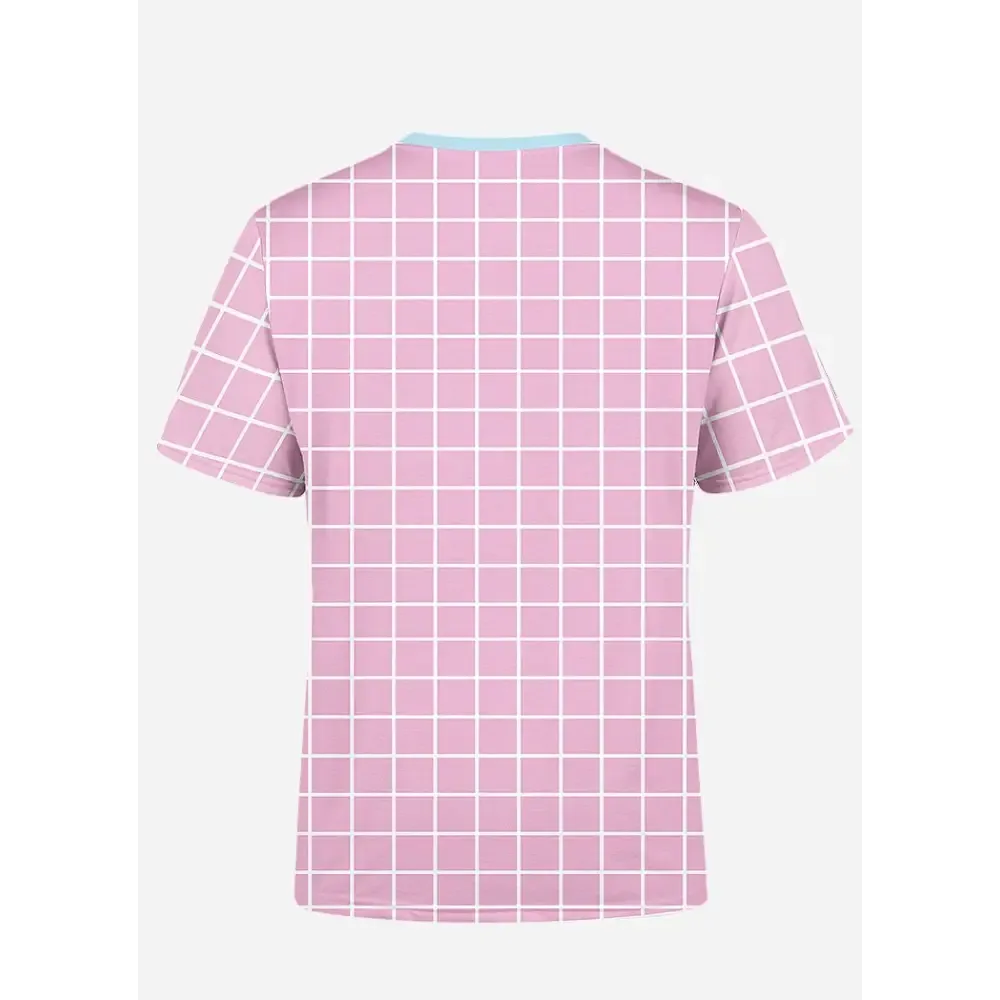 Unisex Y2K All Over Print T-Shirt in Soft Polyester/Spandex Blend