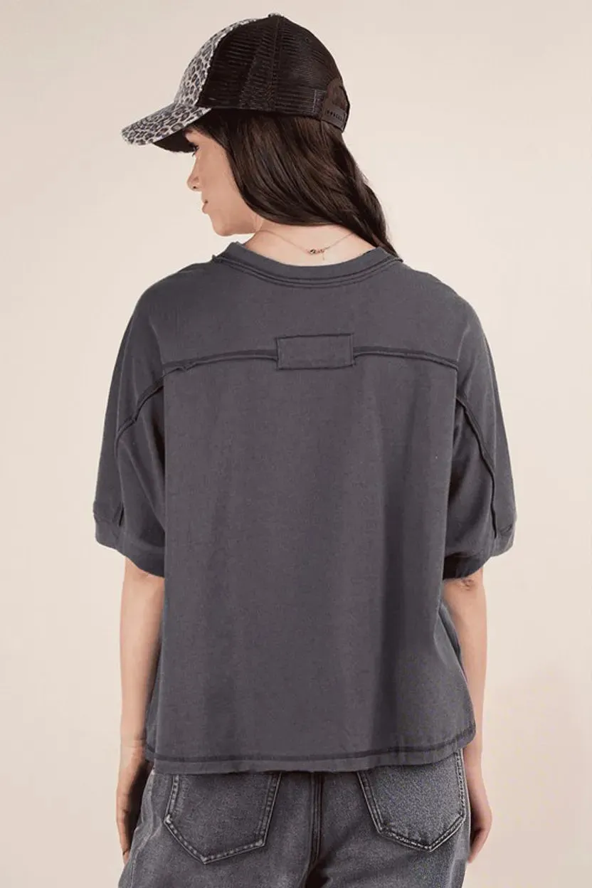VERY J Round Neck Short Sleeve T-Shirt