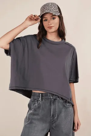 VERY J Round Neck Short Sleeve T-Shirt