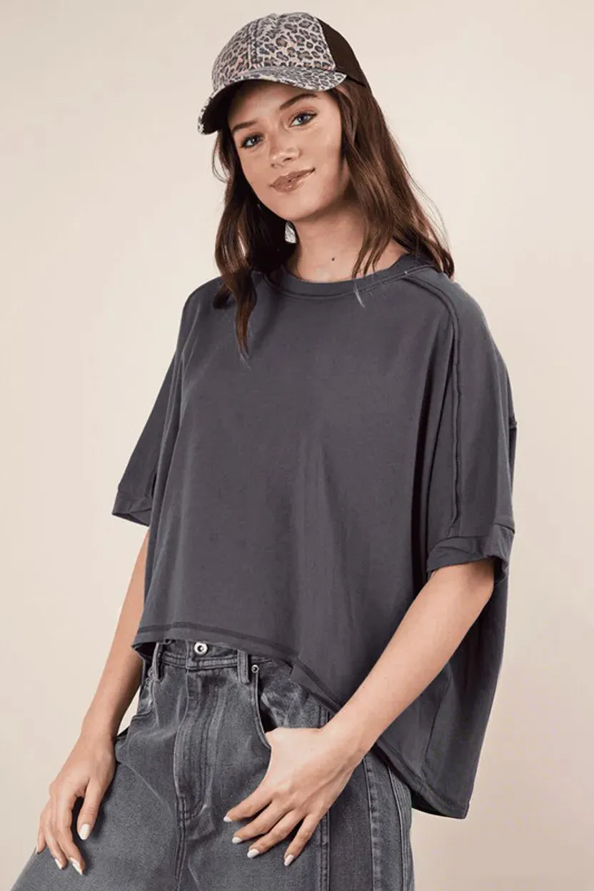 VERY J Round Neck Short Sleeve T-Shirt