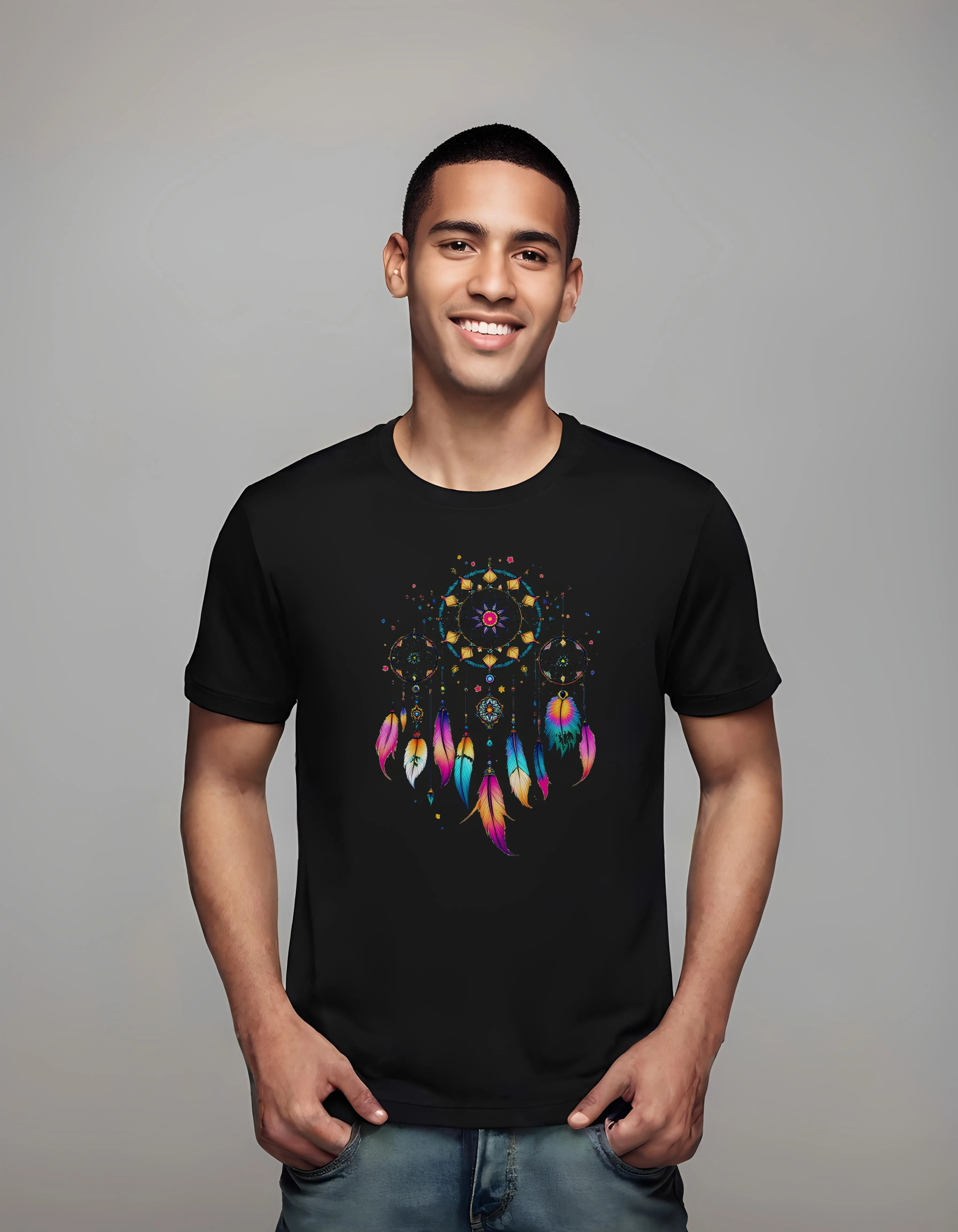 Vibrant Free Spirit Dreamcatcher Design | Classic T-Shirt (Unisex)