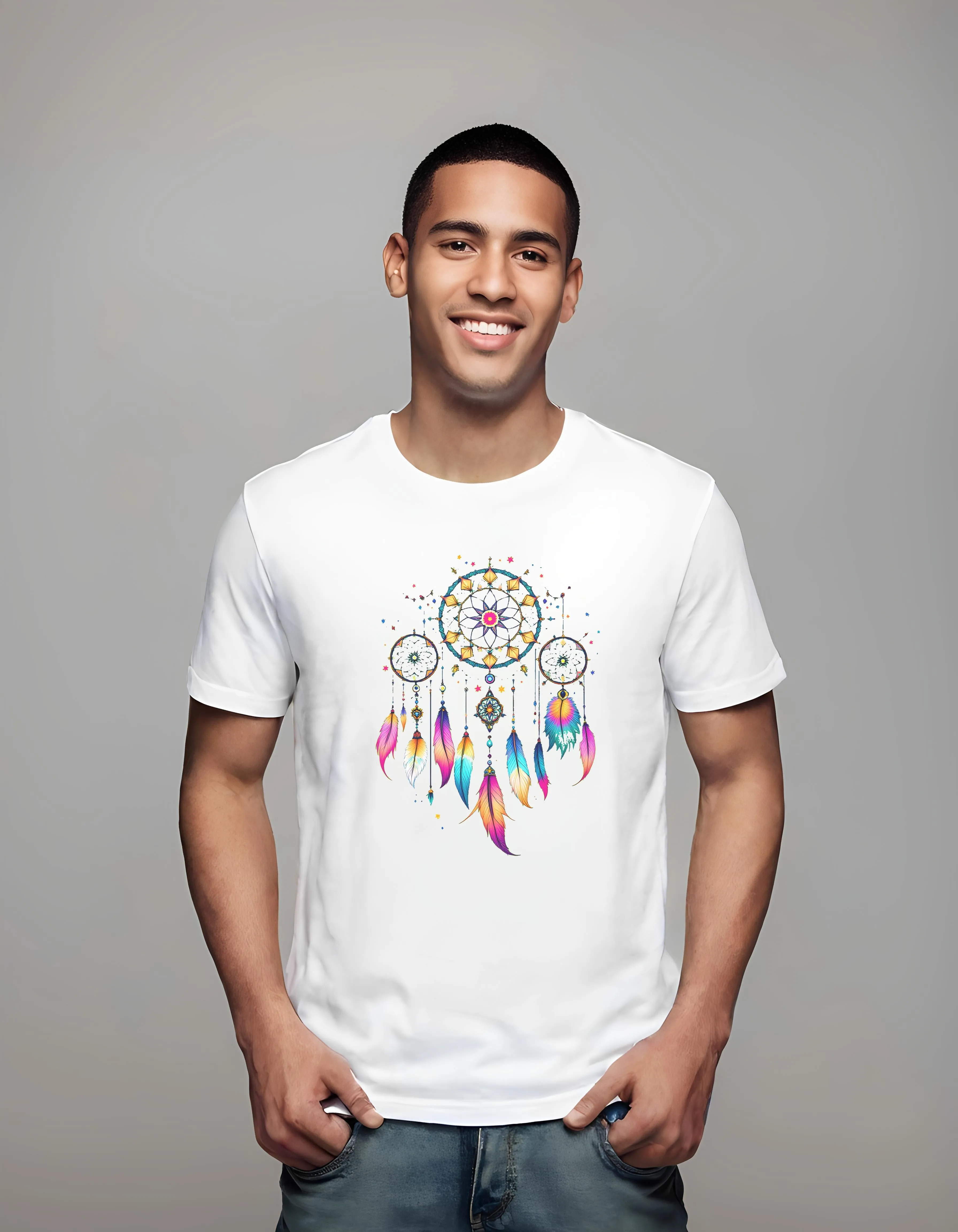 Vibrant Free Spirit Dreamcatcher Design | Classic T-Shirt (Unisex)