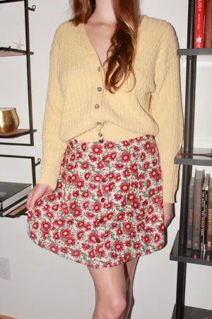 Vintage 90s Banana Cream Ribbed Knit (M)