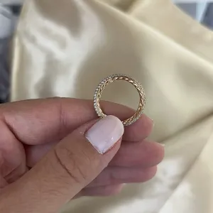 Vintage David Yurman Cable Pave Diamond Eternity Band