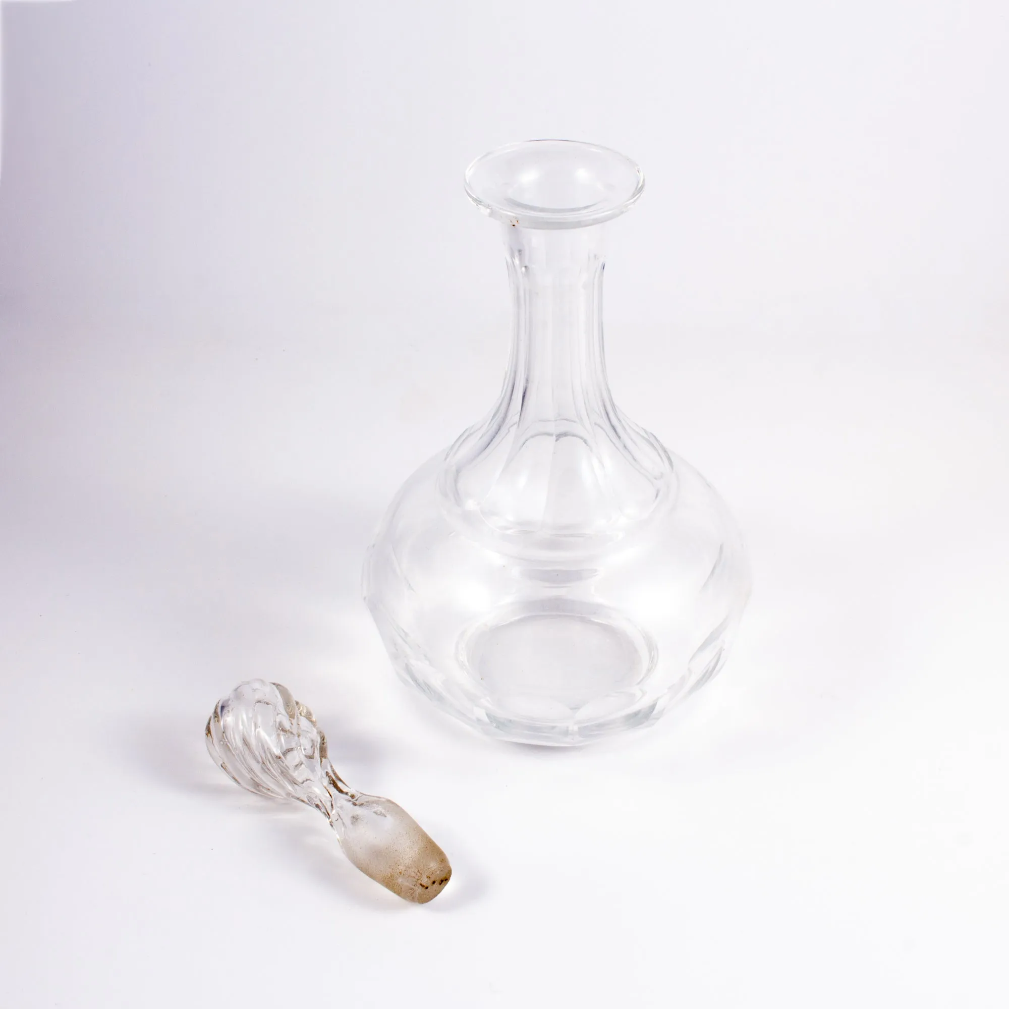 Vintage French Faceted Cruet Decanter