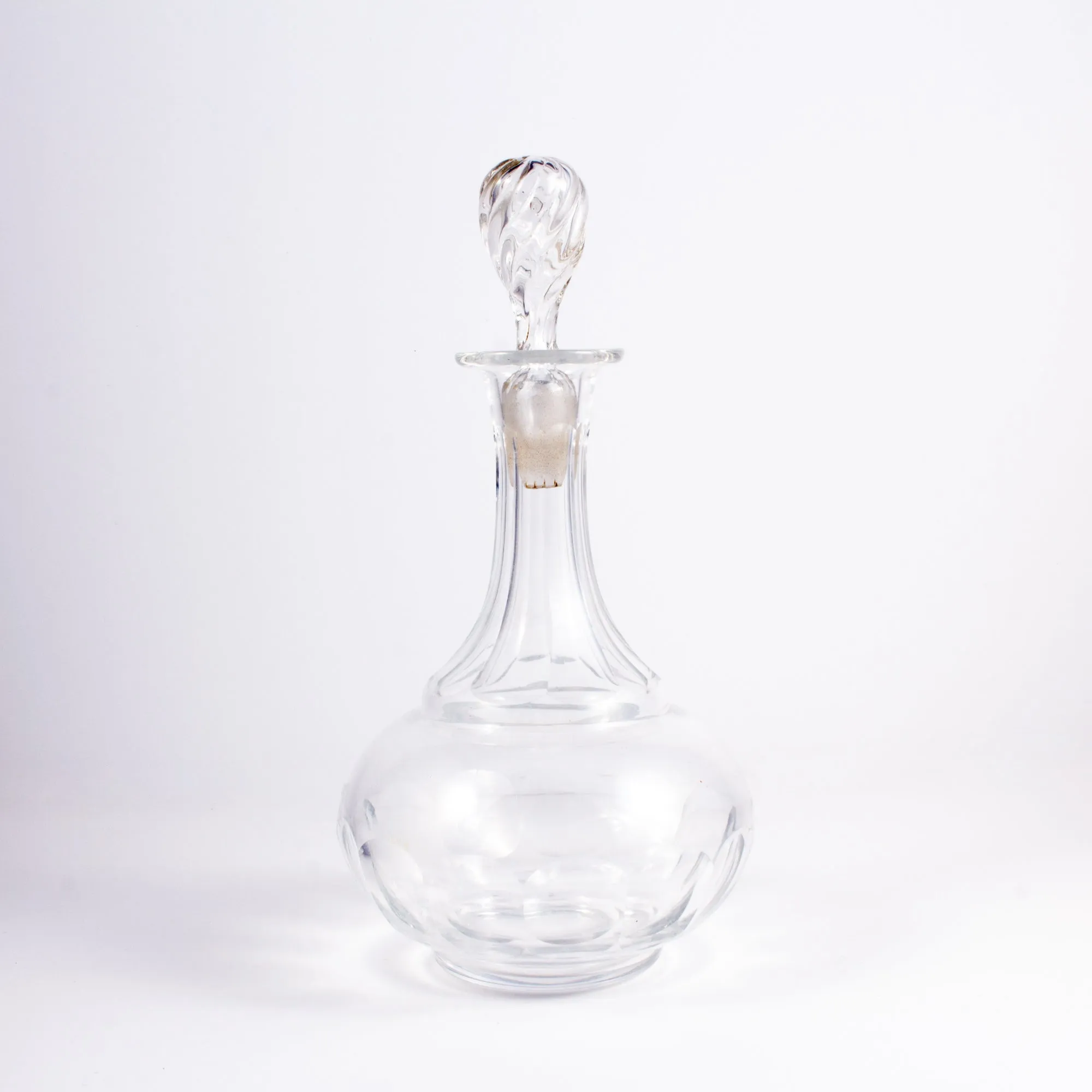 Vintage French Faceted Cruet Decanter