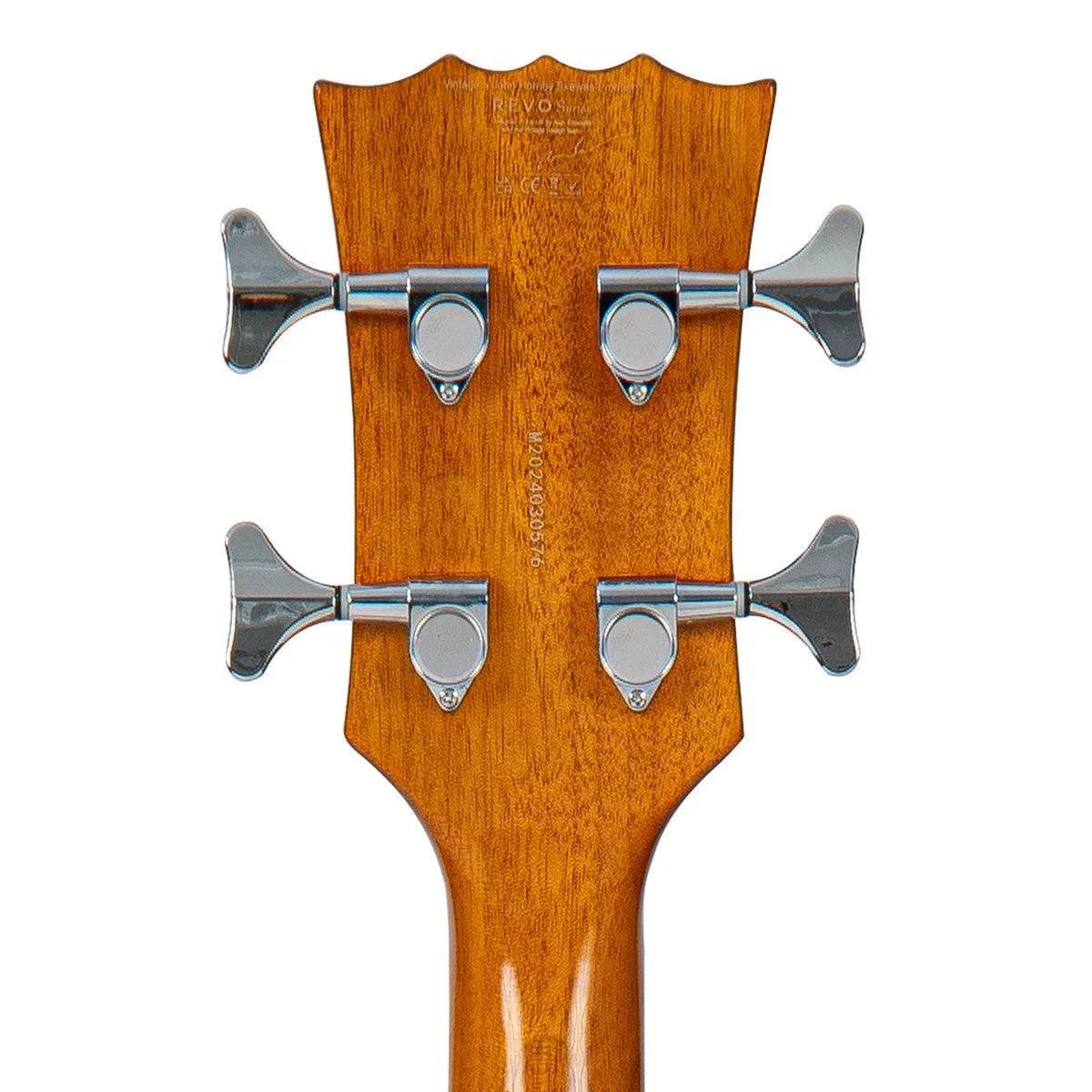 Vintage REVO Series 'Supreme' Semi Acoustic Bass ~ Natural
