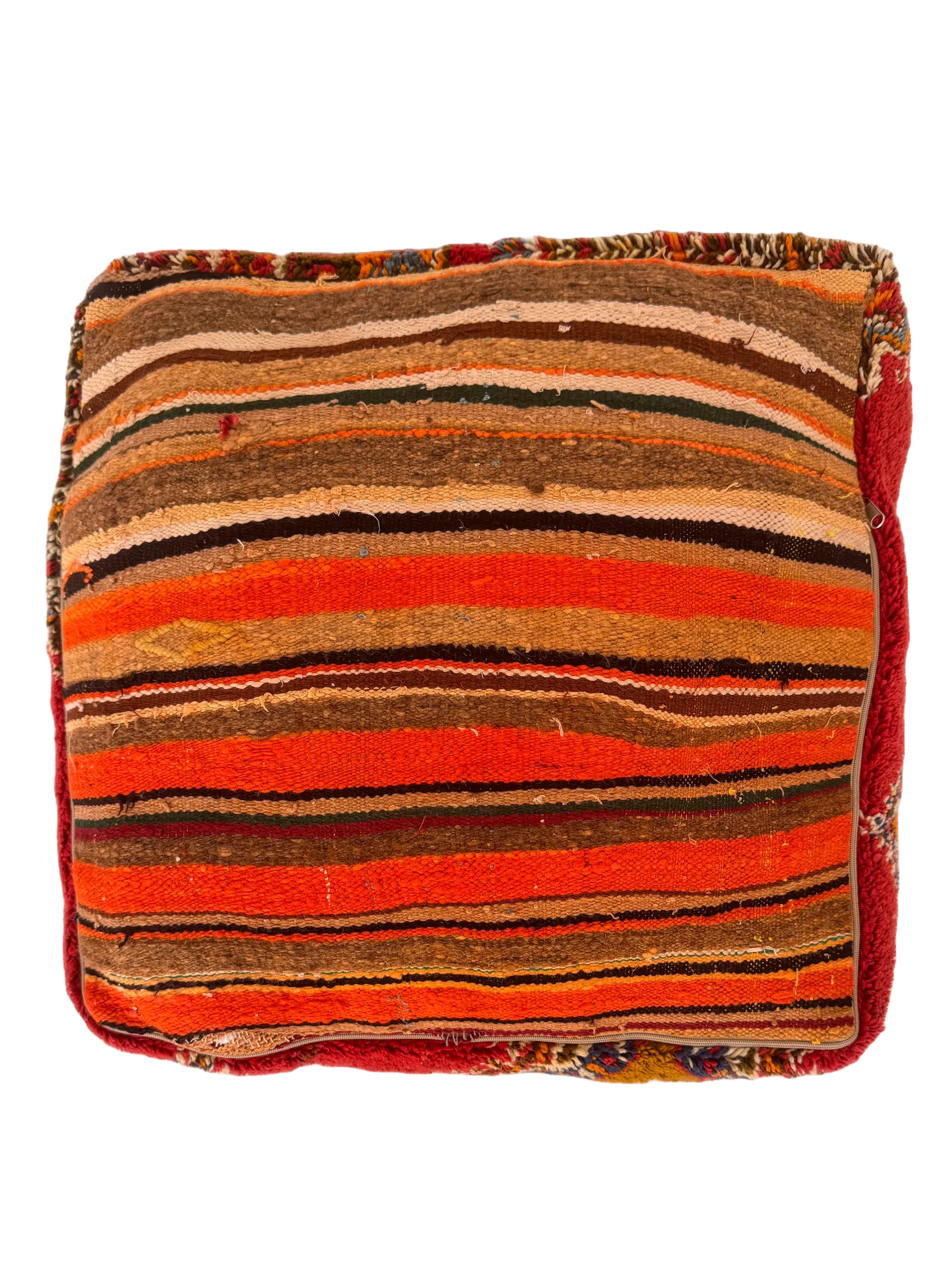 Vintage Taznakht Pouf - Symbolic Red