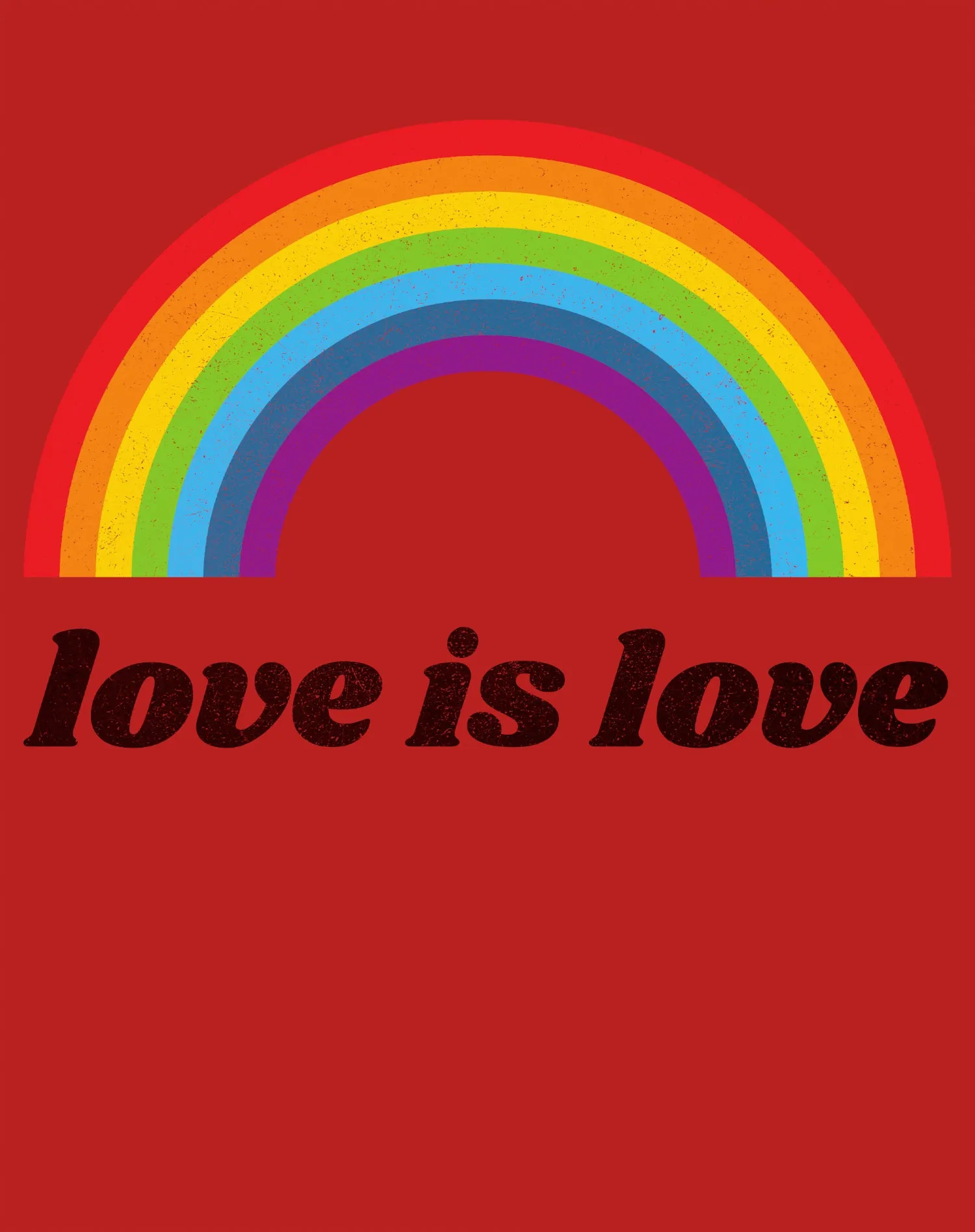 Vintage Valentine Rainbow Love Is Love Women's T-shirt