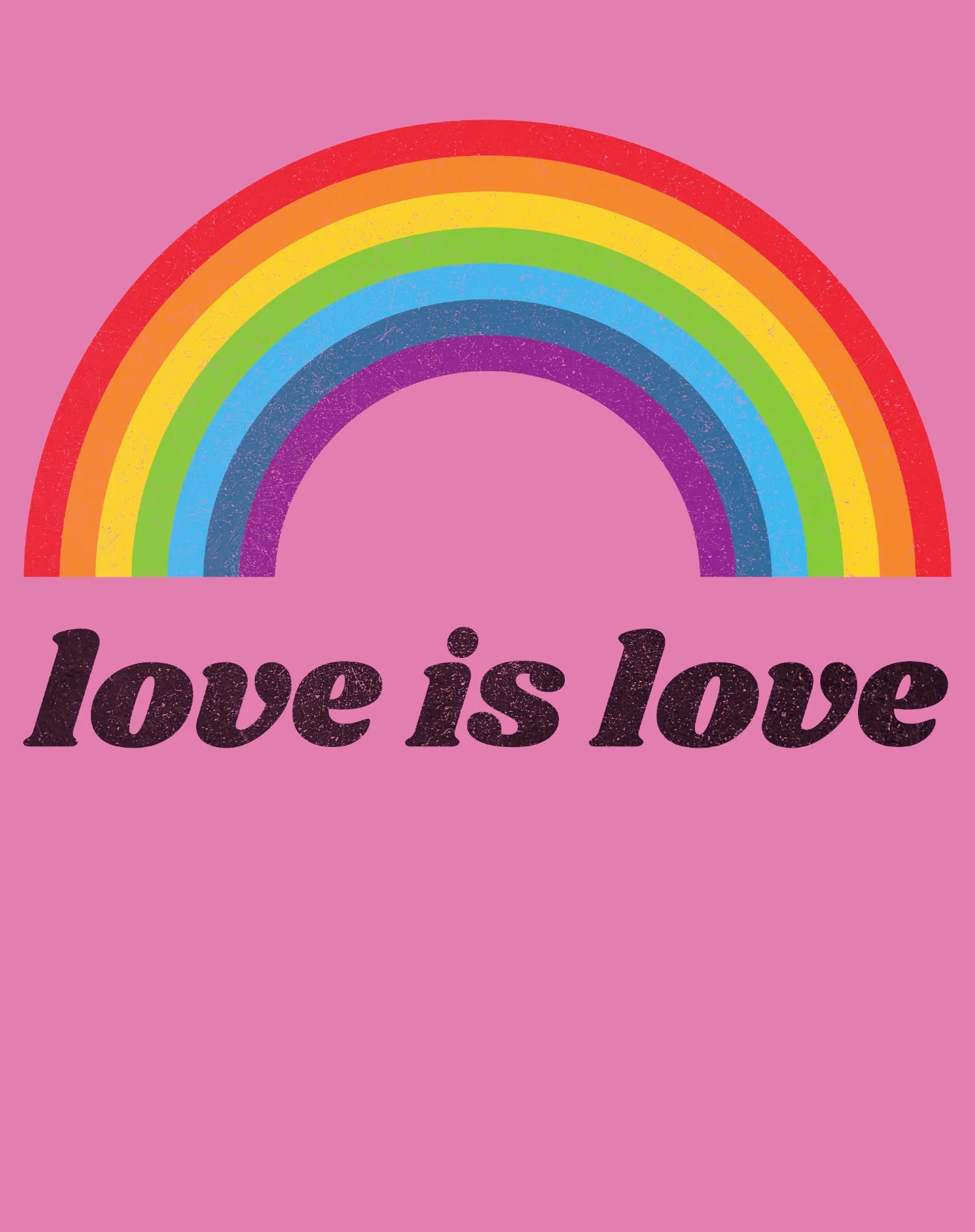 Vintage Valentine Rainbow Love Is Love Women's T-shirt
