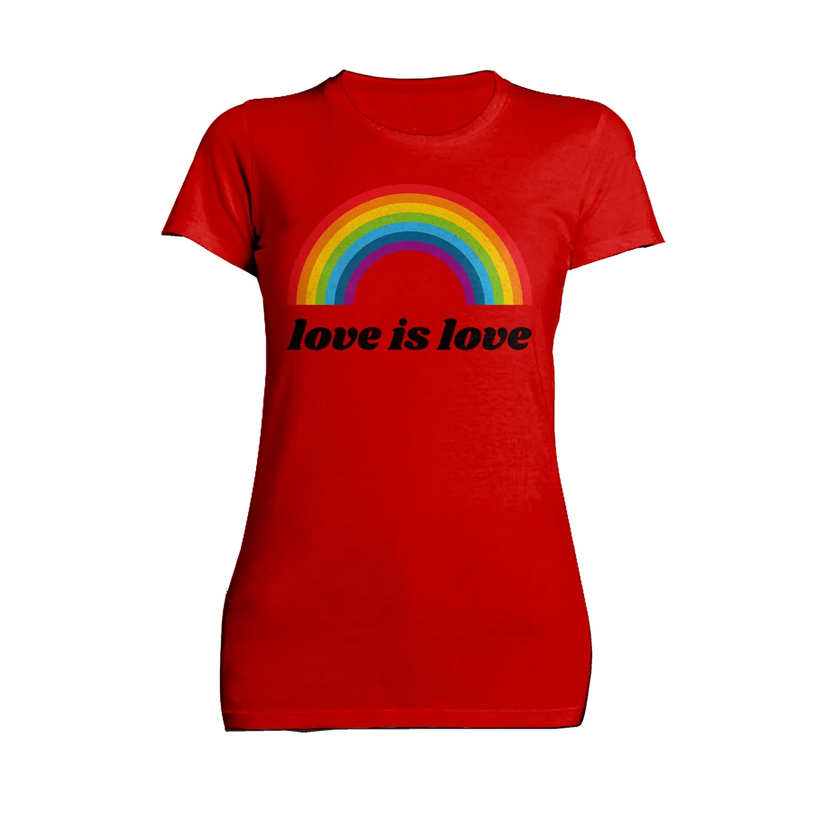 Vintage Valentine Rainbow Love Is Love Women's T-shirt