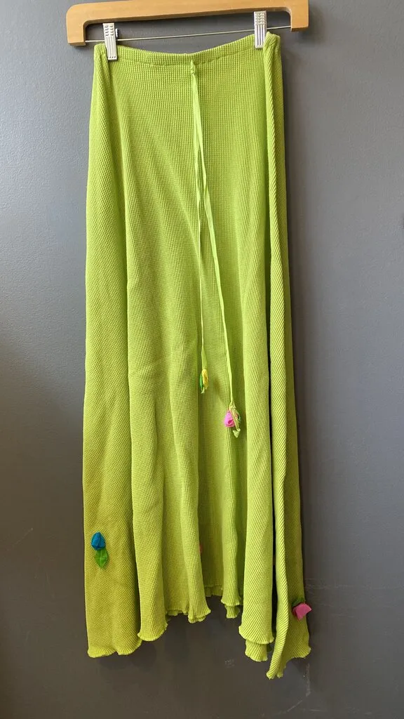 Vintage Waffle Flower Maxi Skirt