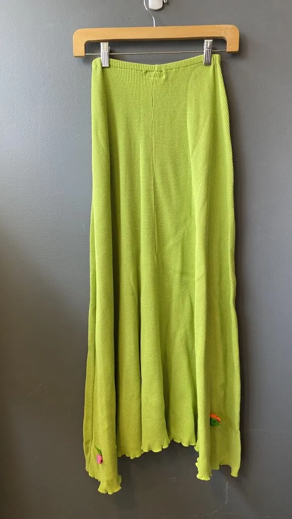 Vintage Waffle Flower Maxi Skirt