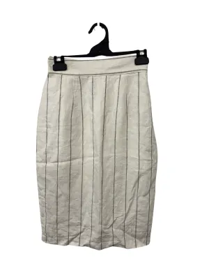 Vintage White & Black Stripe Highwaisted Knee Length Wiggle Skirt