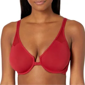 Wacoal 65124 Racerback Underwire Front Closure T Back Soft Mesh Insert Bra Red