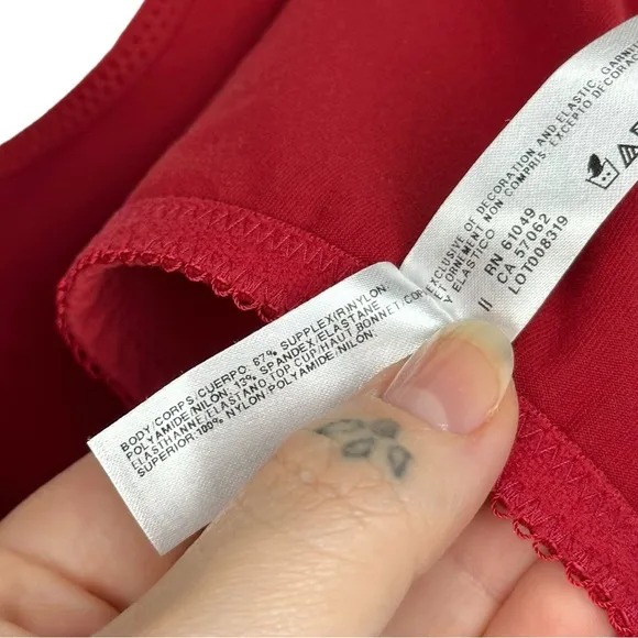 Wacoal 65124 Racerback Underwire Front Closure T Back Soft Mesh Insert Bra Red