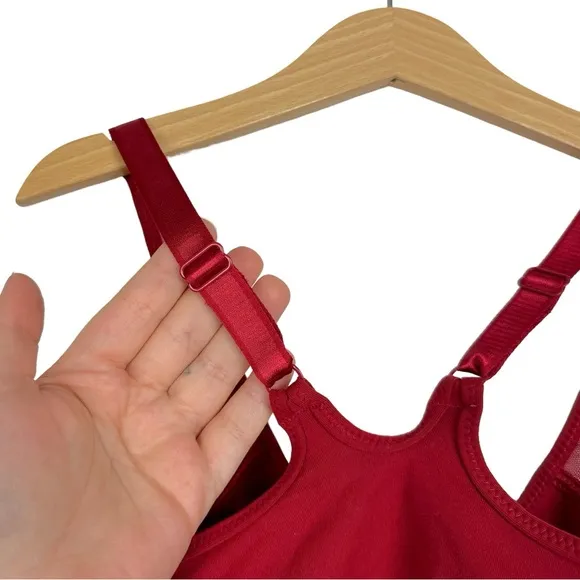 Wacoal 65124 Racerback Underwire Front Closure T Back Soft Mesh Insert Bra Red