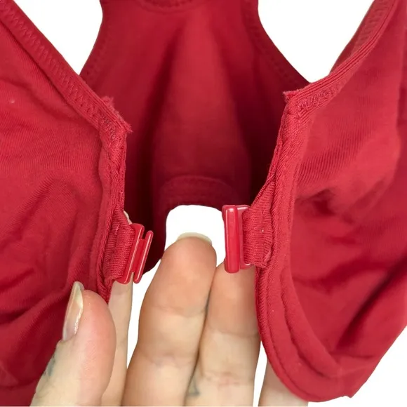 Wacoal 65124 Racerback Underwire Front Closure T Back Soft Mesh Insert Bra Red