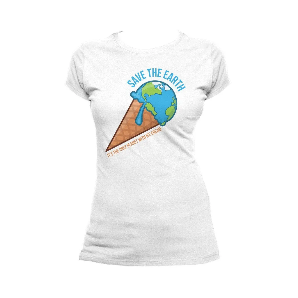 Weird Science Ice Cream Official Women's T-shirt (White)