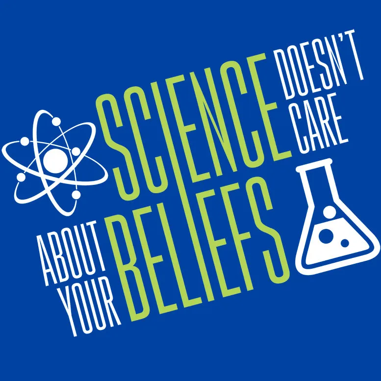 Weird Science Science Doesn't Care Official Women's T-shirt (Royal Blue)