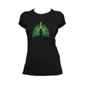 Weird Science Trees Are The Lungs Of Earth Official Women's T-shirt (Black)