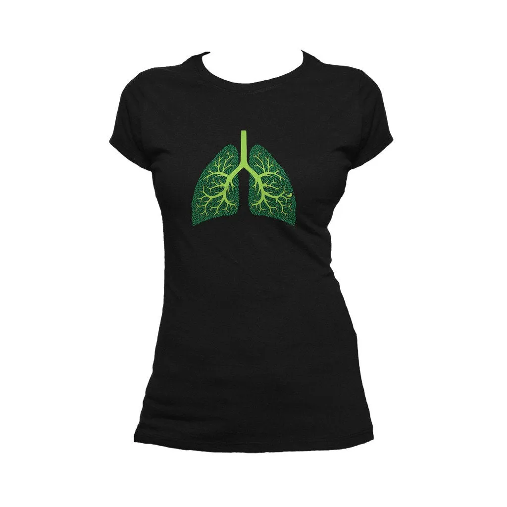 Weird Science Trees Are The Lungs Of Earth Official Women's T-shirt (Black)