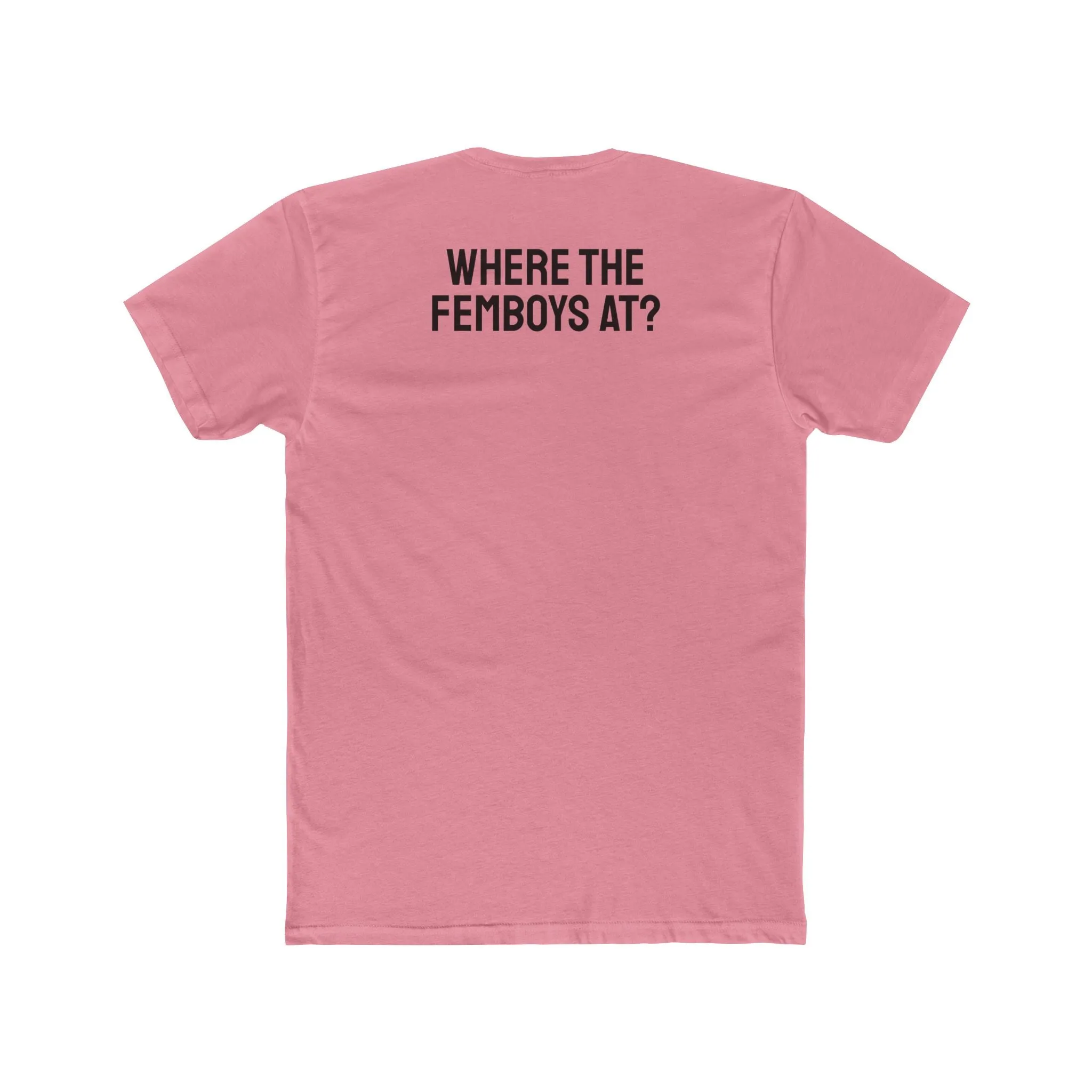 Where The Femboys At? - Unisex Cotton Crew Tee