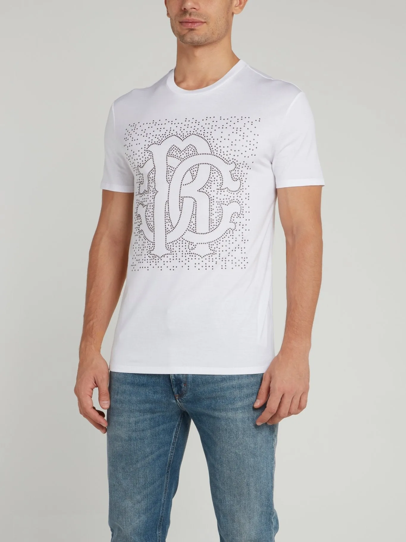 White Multi-Stud Logo Shirt