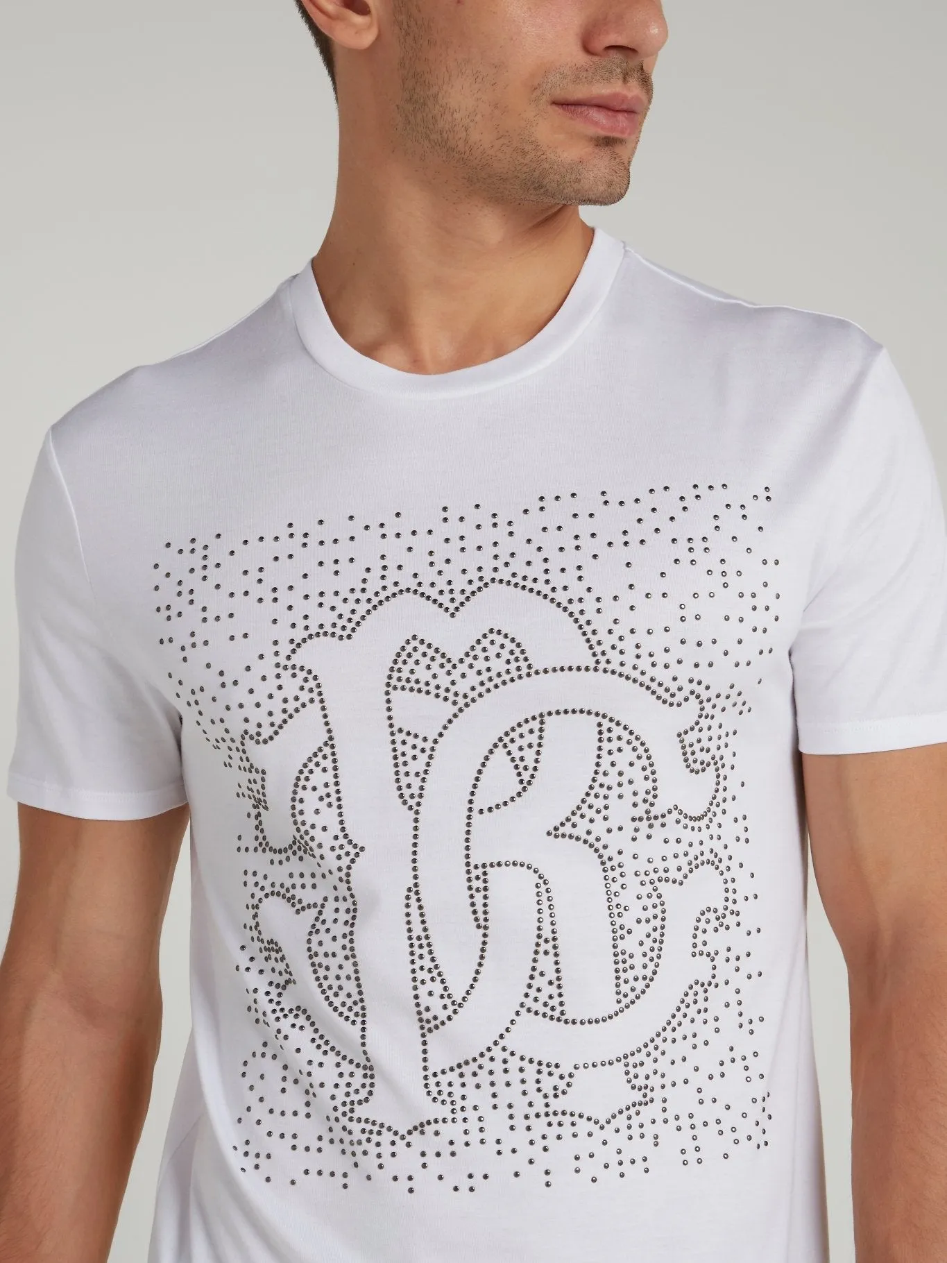 White Multi-Stud Logo Shirt