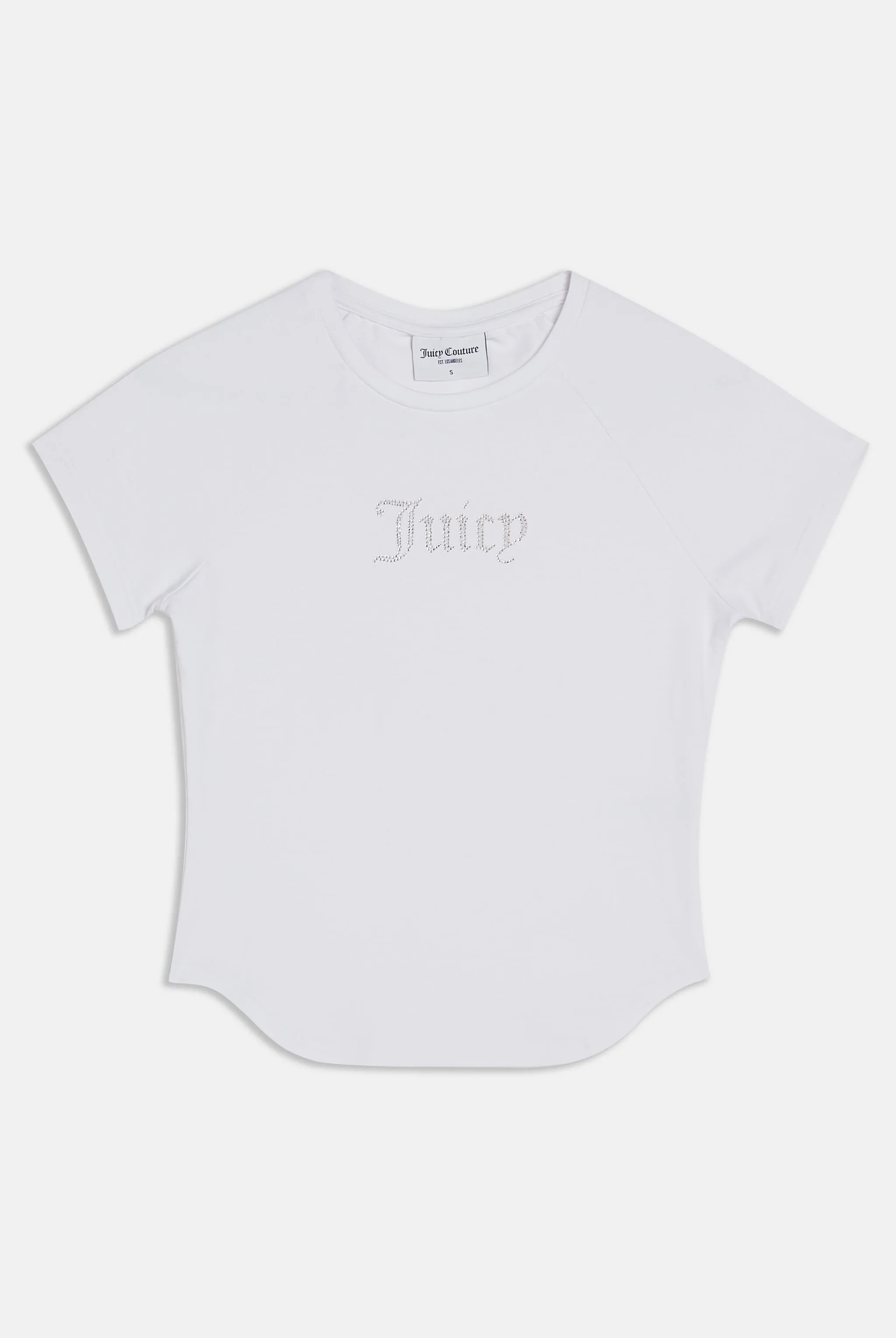 WHITE SHRUNKEN DIAMANTE TEE