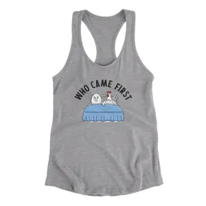 Who Came First Women's Racerback Tank