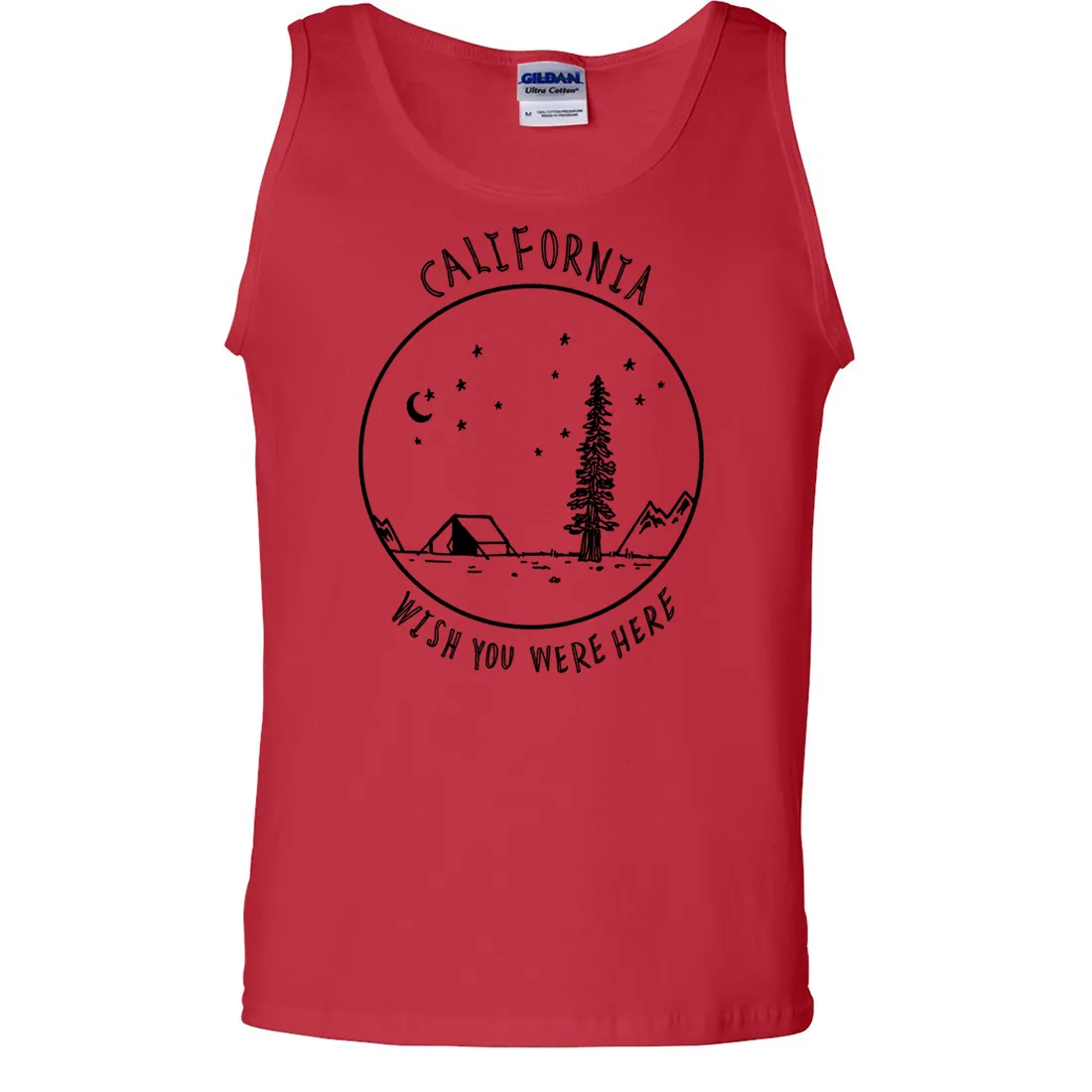 Wish You Were Here Black Print Asst Colors Tank Top