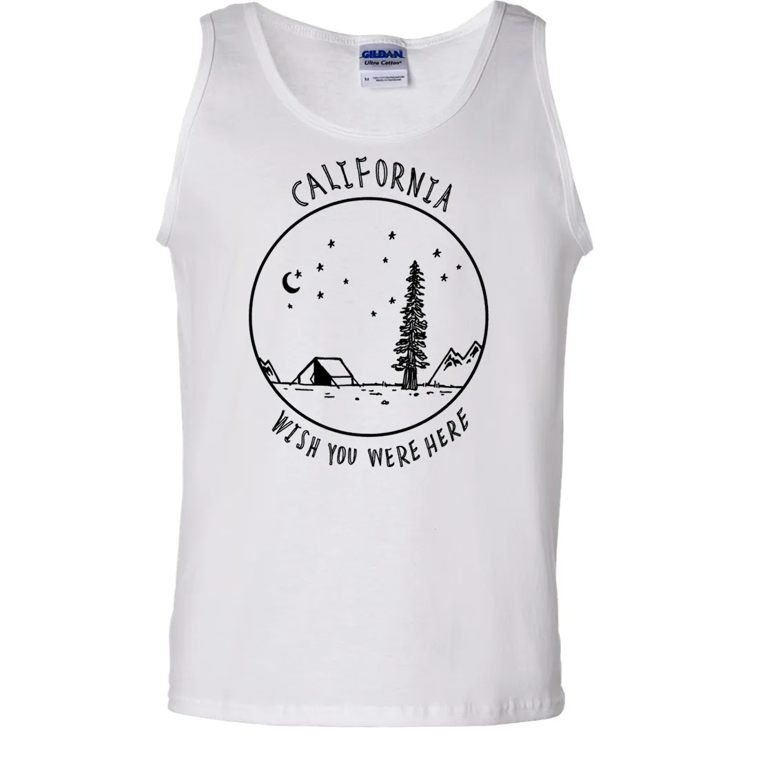 Wish You Were Here Black Print Asst Colors Tank Top