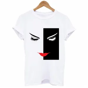 Women's Abstract Face T-shirt